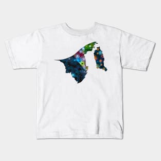 Spirograph Patterned Brunei Districts Map Kids T-Shirt